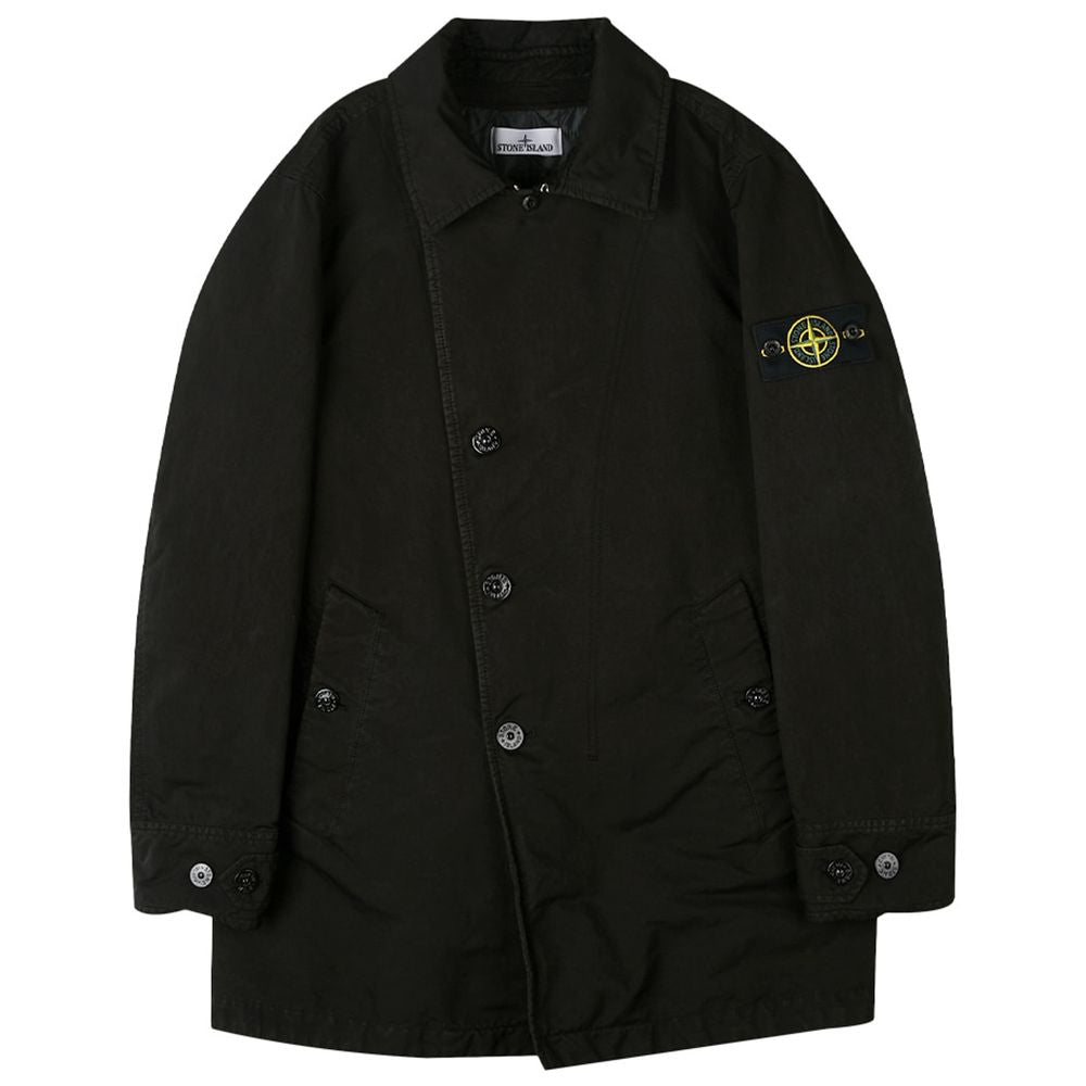Stone Island Black Cotton Jacket: Urban Sophistication Redefined