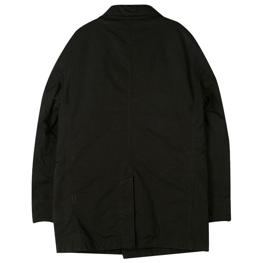 Stone Island Black Cotton Jacket: Urban Sophistication Redefined