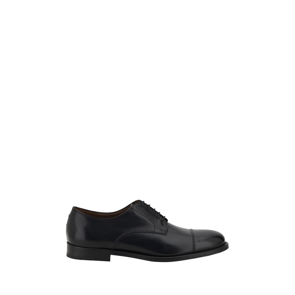 Fratelli Rossetti Black Premium Leather Lace-Up Shoes