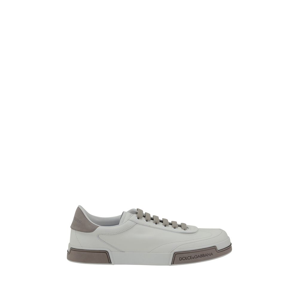 Dolce & Gabbana White Leather Sneakers for Effortless Luxury Style
