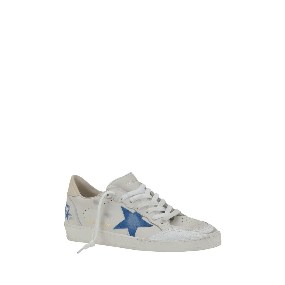Golden Goose White Premium Leather Ball Star Sneakers