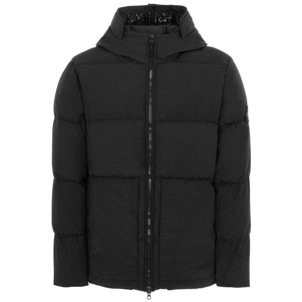 Stone Island Black Nylon Jacket for Elevated Outerwear