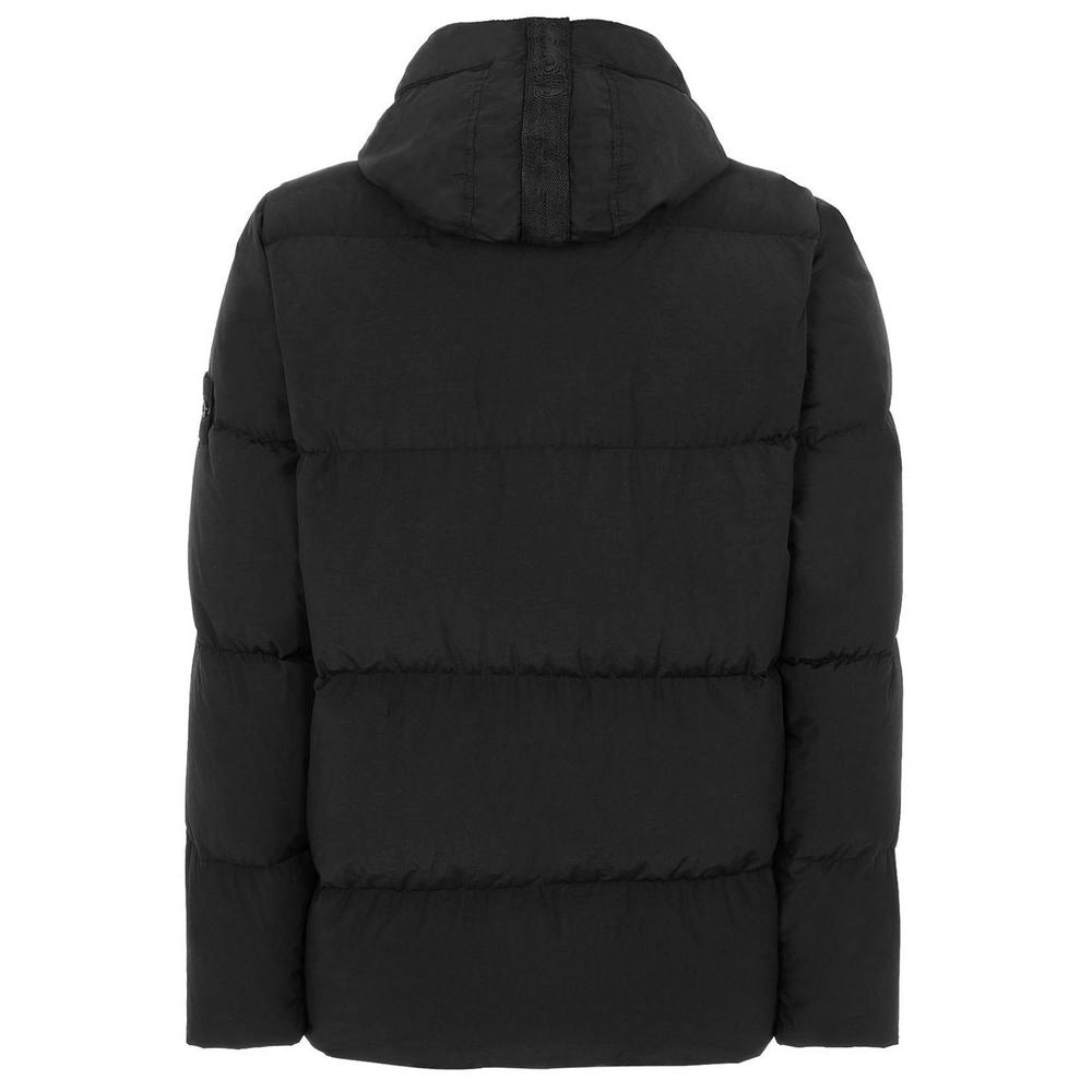 Stone Island Black Nylon Jacket for Elevated Outerwear