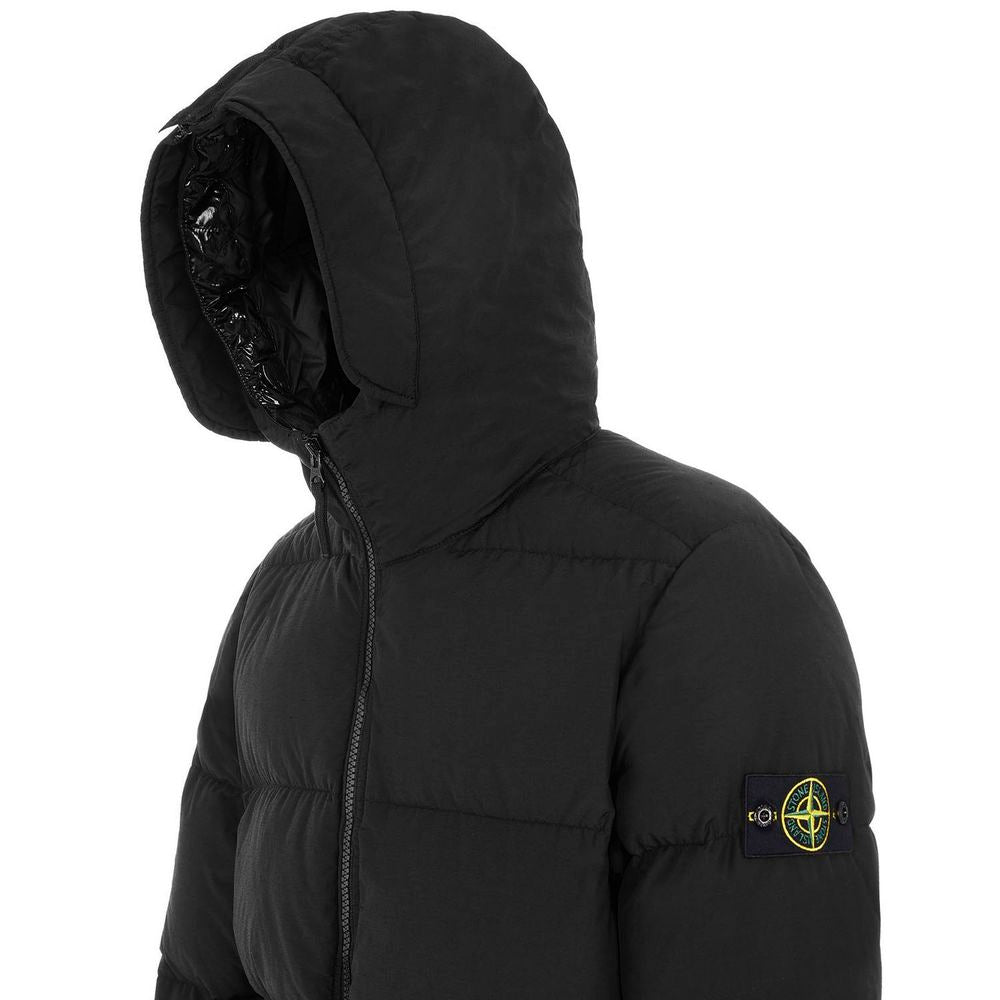 Stone Island Black Nylon Jacket for Elevated Outerwear