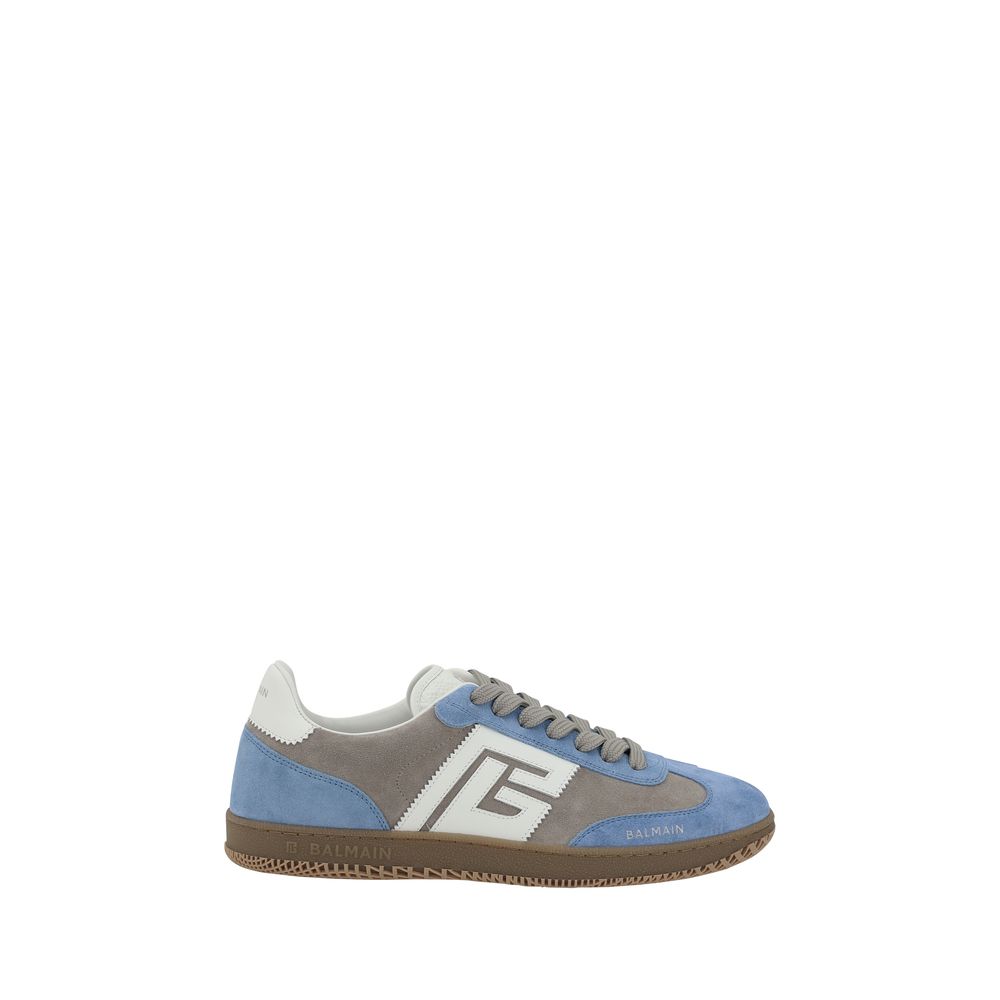 Balmain White Leather Swan Sneakers: Modern Elegance Redefined in Footwear