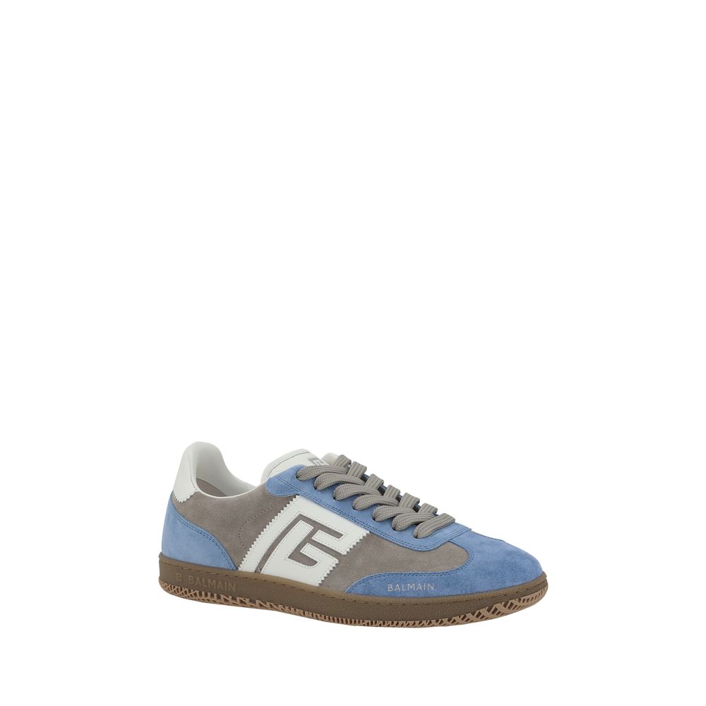 Balmain White Leather Swan Sneakers: Modern Elegance Redefined in Footwear