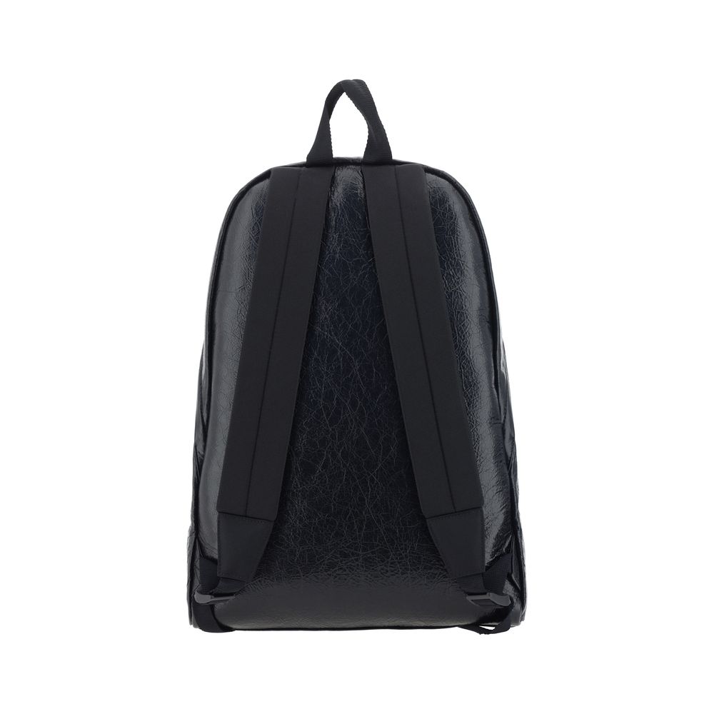 Balenciaga Black Premium Calfskin Leather Backpack