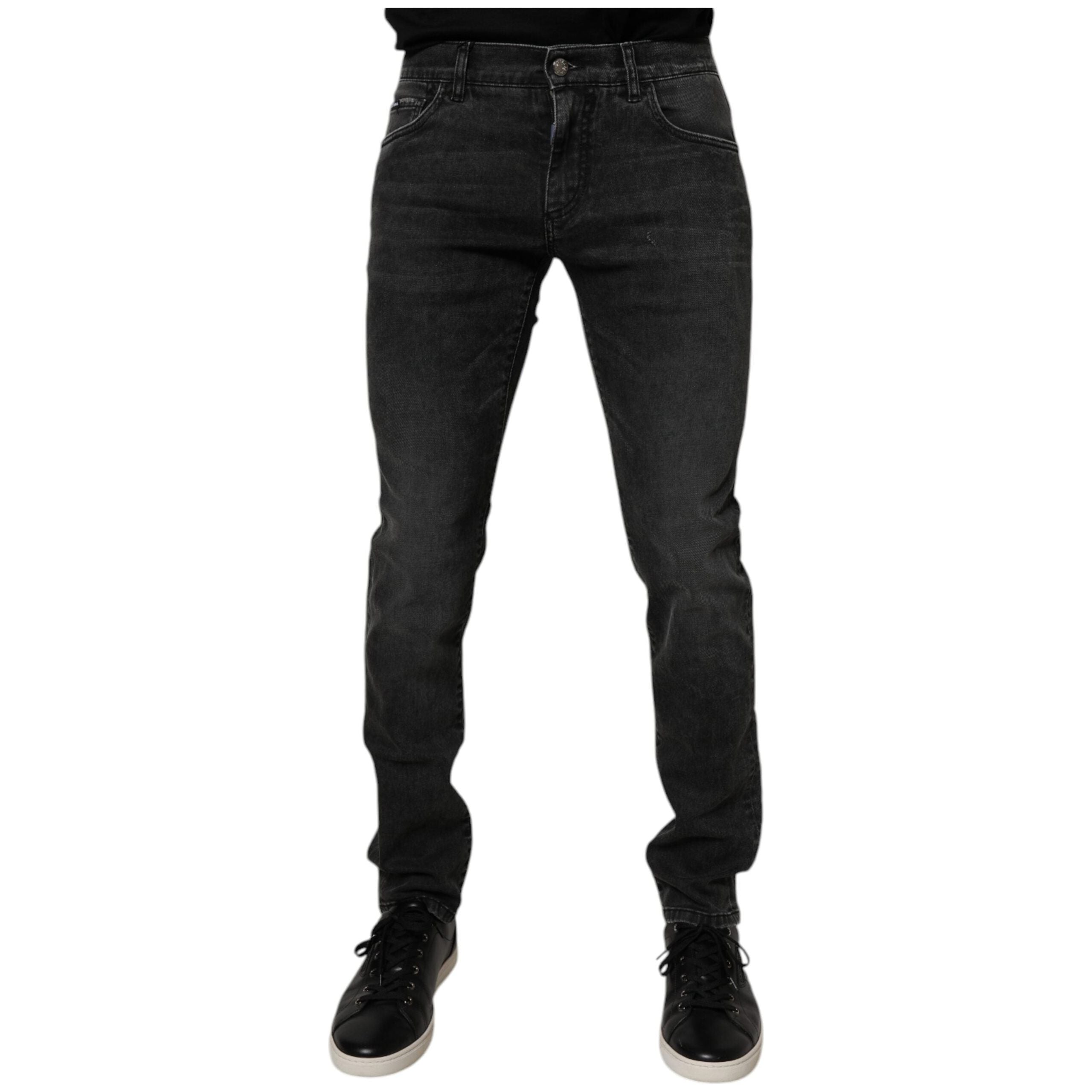 Dolce & Gabbana Black Cotton Stretch Skinny Denim Jeans