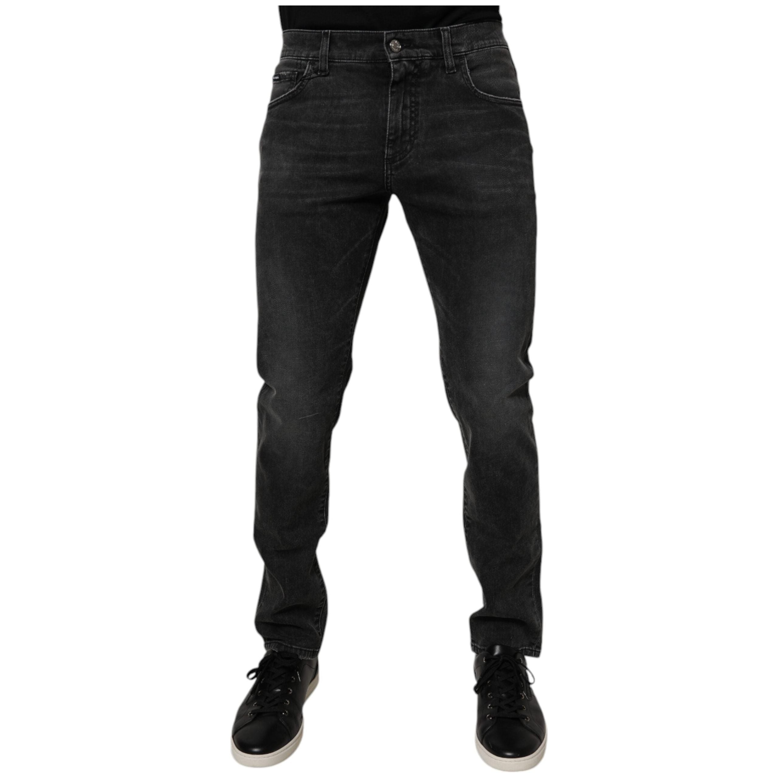Dolce & Gabbana Black Cotton Stretch Skinny Denim Jeans