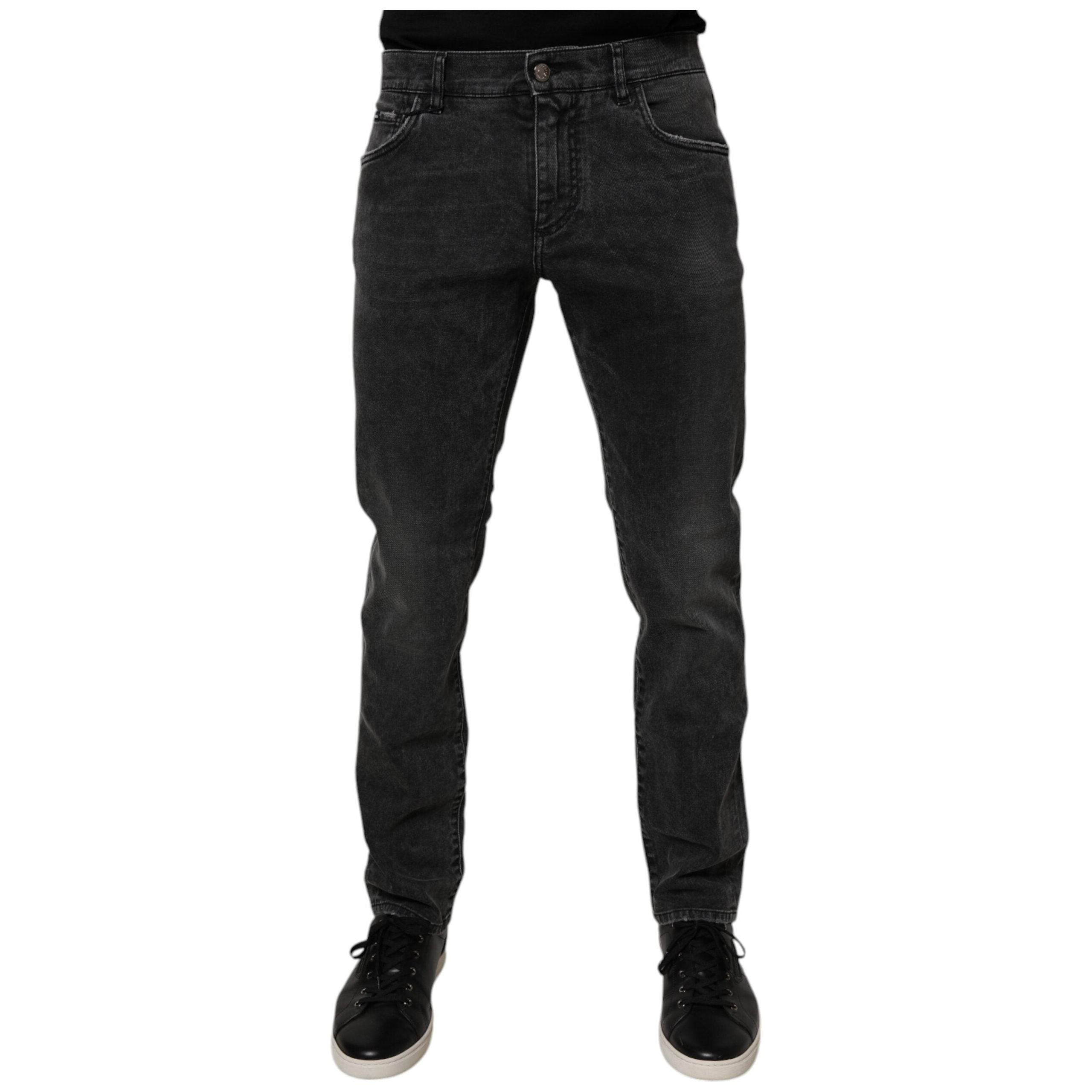 Dolce & Gabbana Black Cotton Stretch Skinny Denim Jeans
