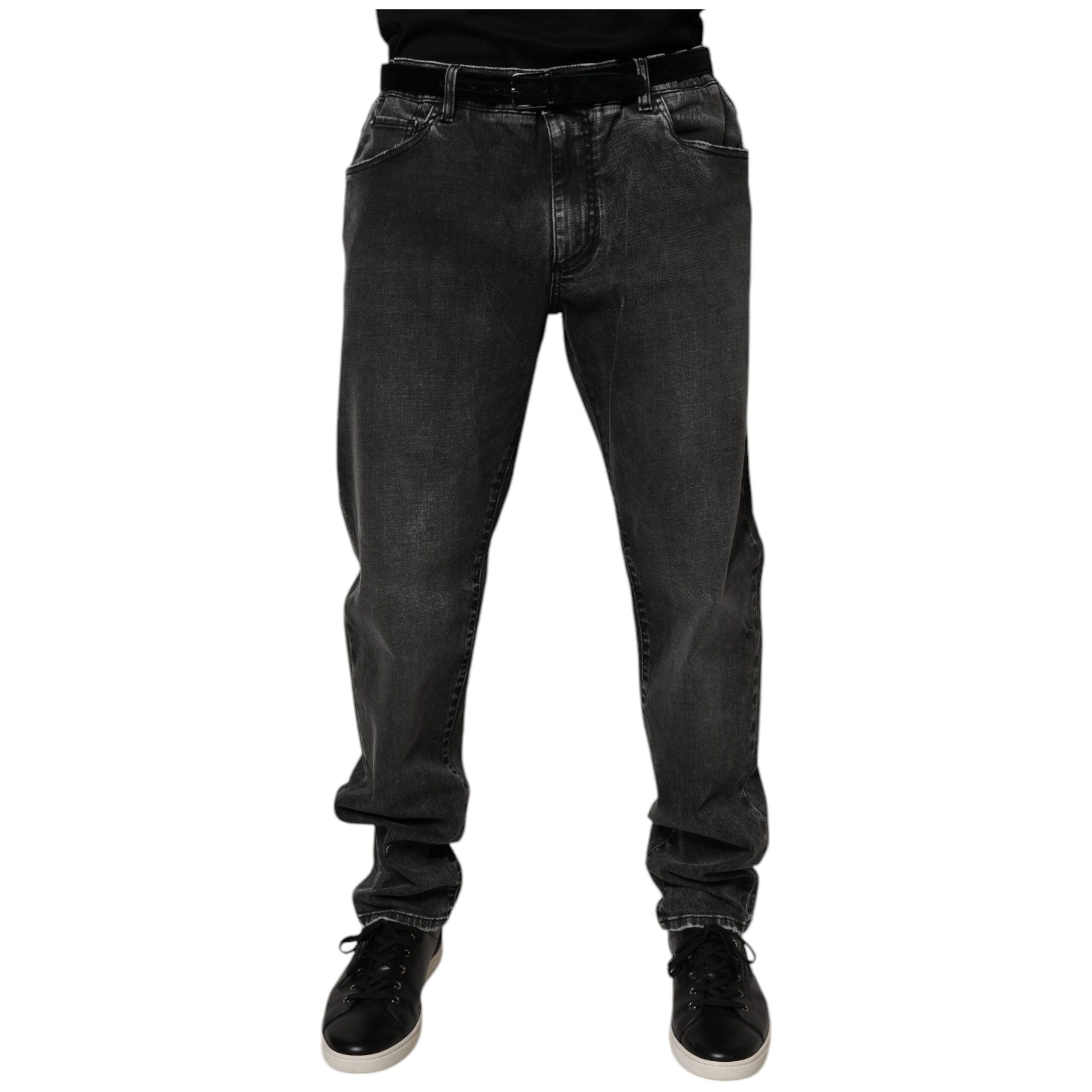 Dolce & Gabbana Black Cotton Stretch Skinny Denim Jeans