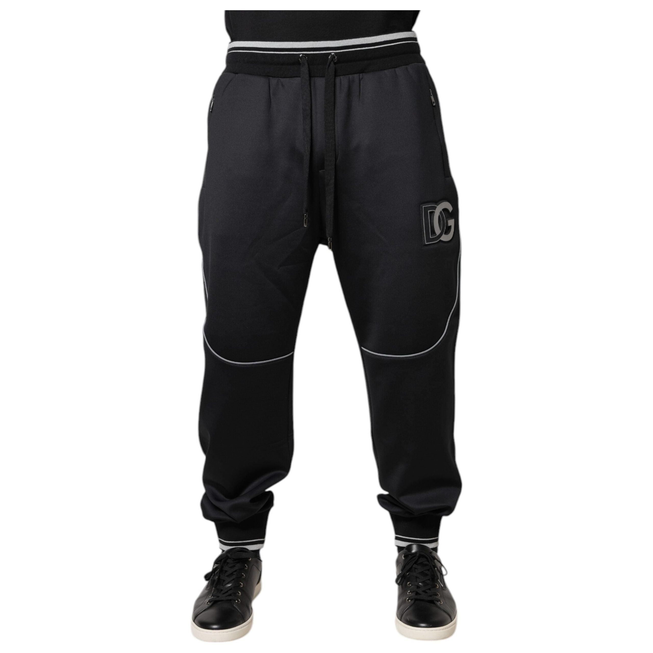Dolce & Gabbana Black Cotton Jogger Pants for Elevated Style