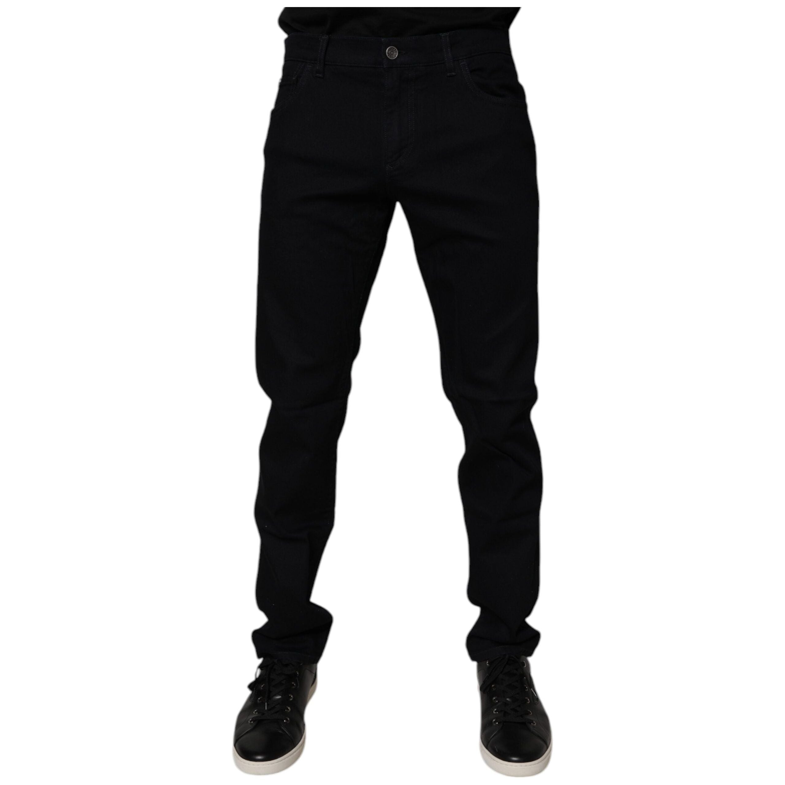 Dolce & Gabbana Black Cotton Stretch Slim Fit Denim Jeans