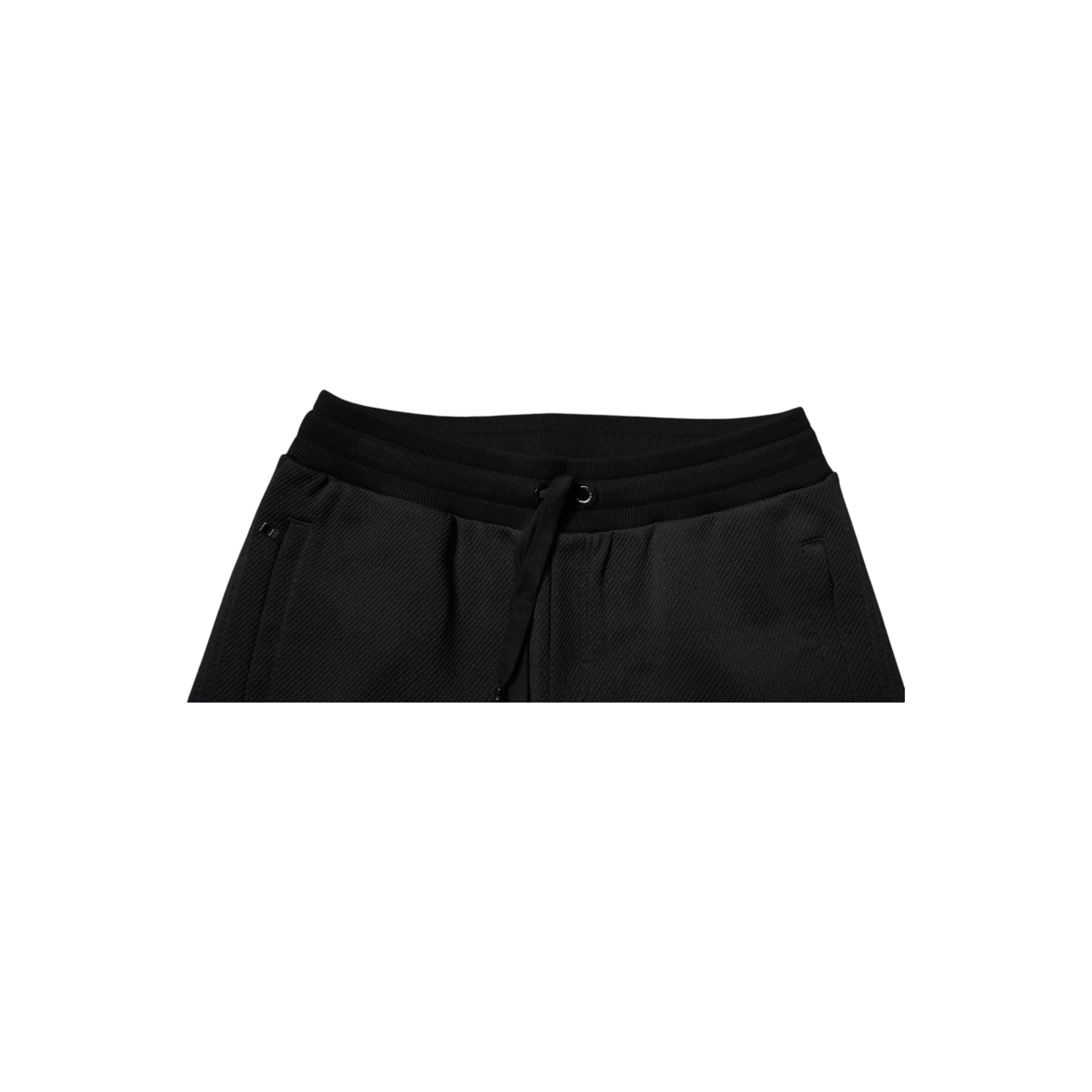 Dolce & Gabbana Black Cotton Jogger Sweatpants for Elevated Style