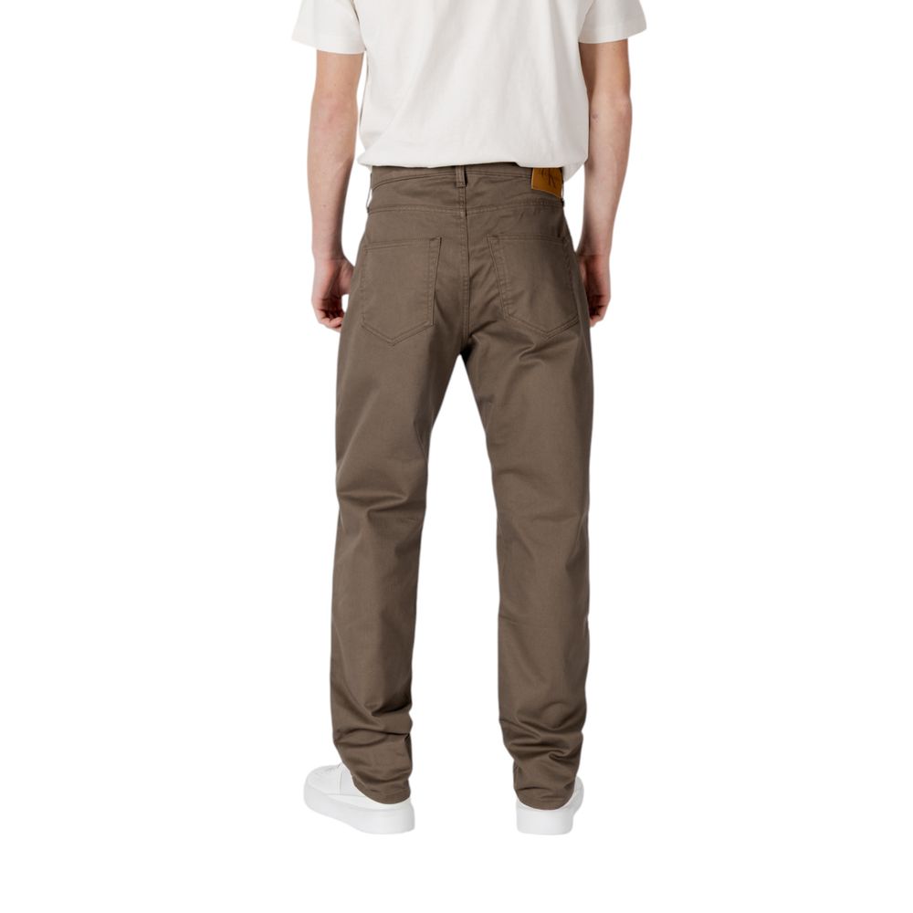 Calvin Klein Green Cotton Jeans for Sophisticated Style