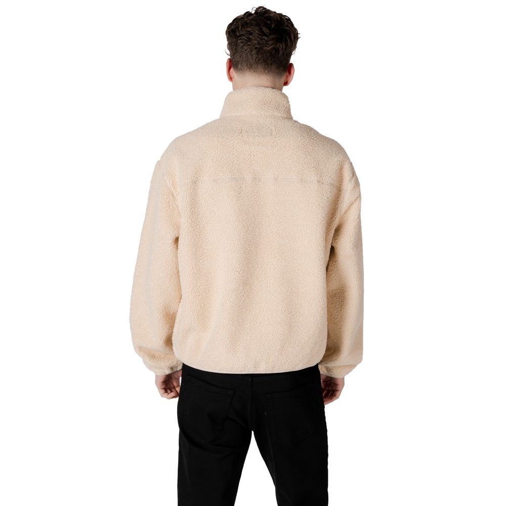 Calvin Klein Jeans Cream Cotton Jacket for Elevated Style