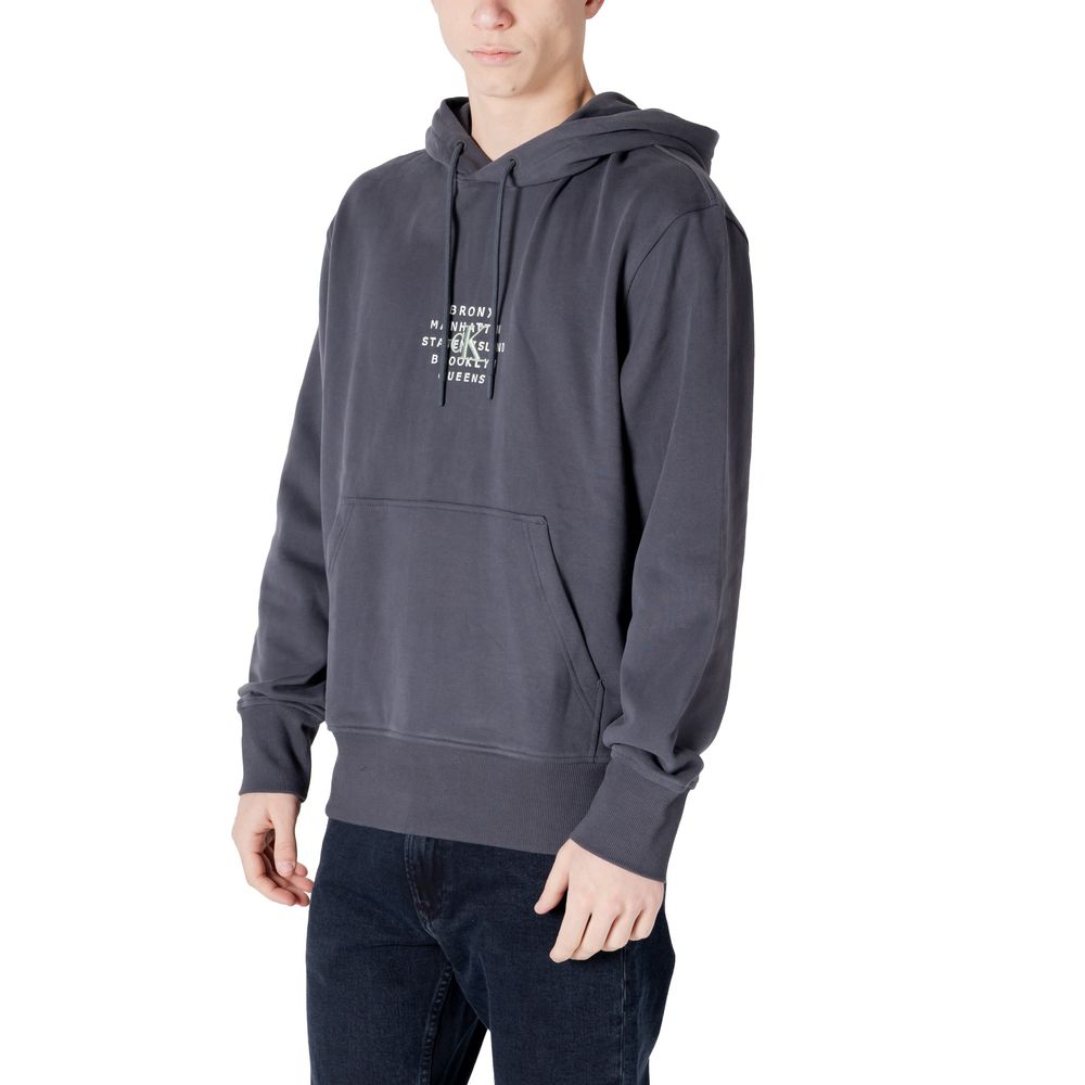 Calvin Klein Jeans Gray Cotton Sweater for Effortless Elegance