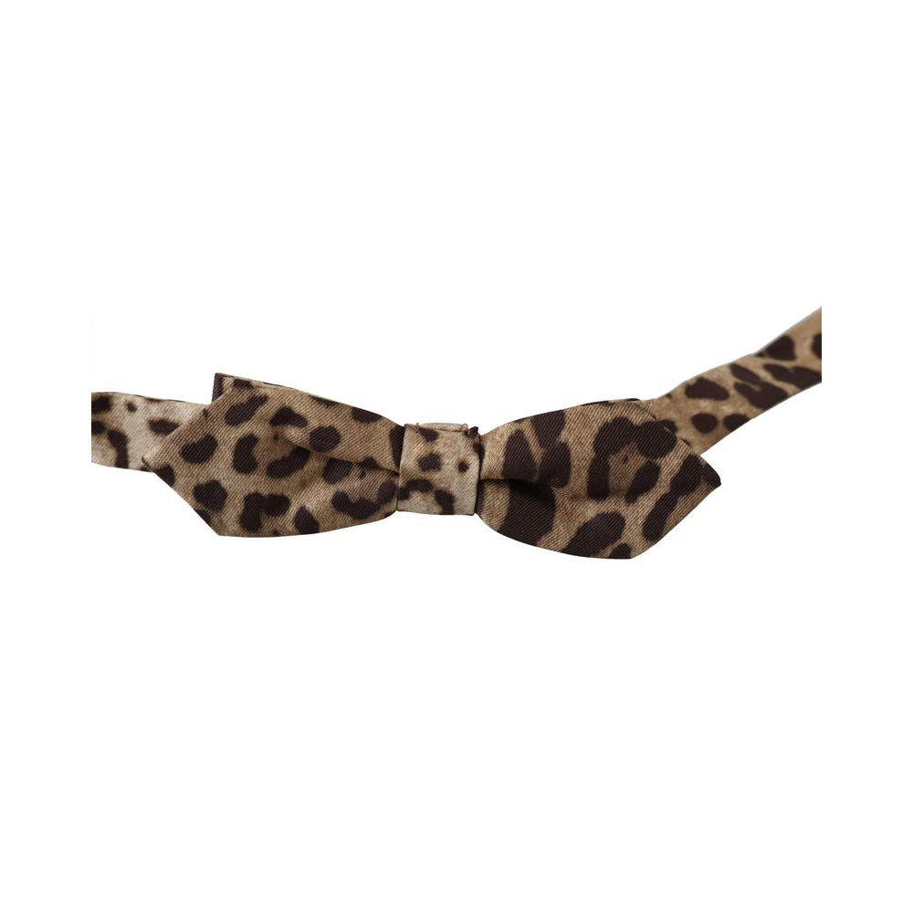 Dolce & Gabbana Brown Silk Bow Tie for Timeless Elegance