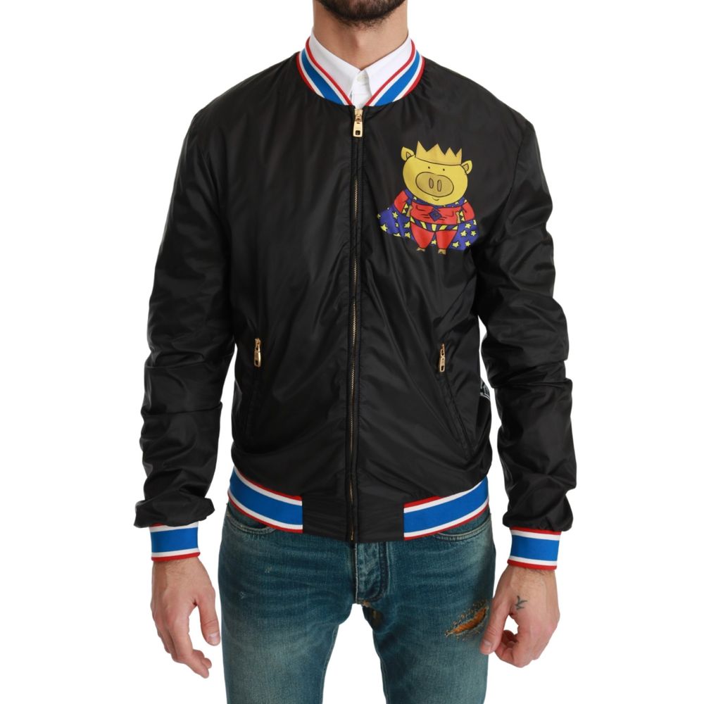 Dolce & Gabbana Black Material Jacket for Elevated Style