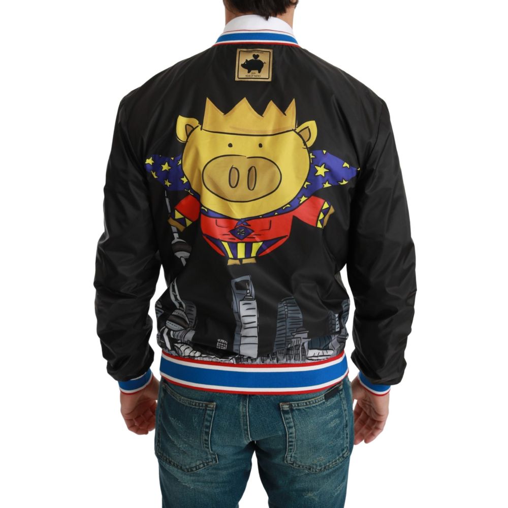 Dolce & Gabbana Black Material Jacket for Elevated Style