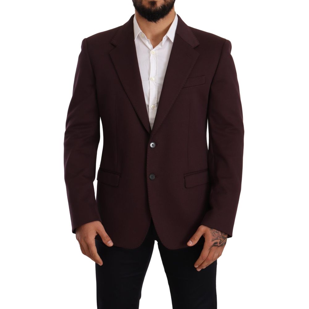 Dolce & Gabbana Purple Cotton Blazer for Timeless Elegance