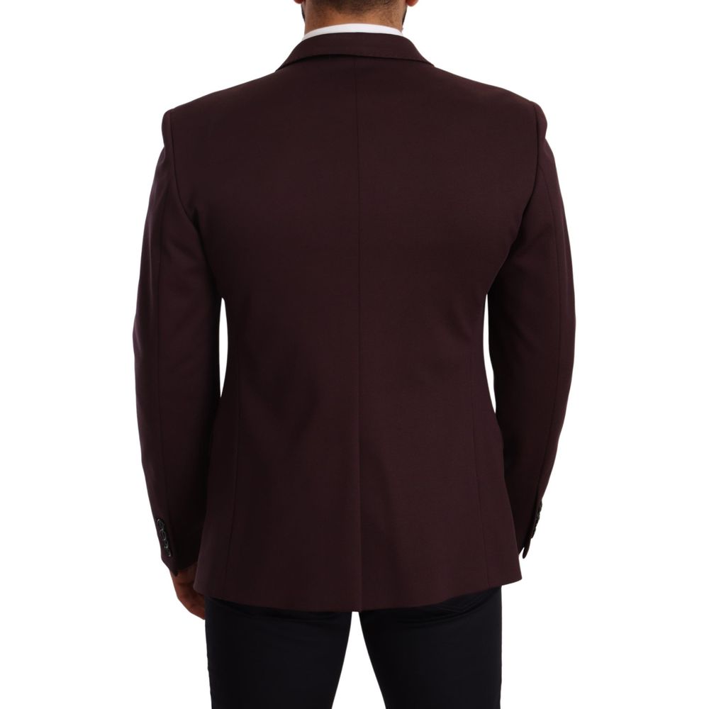 Dolce & Gabbana Purple Cotton Blazer for Timeless Elegance