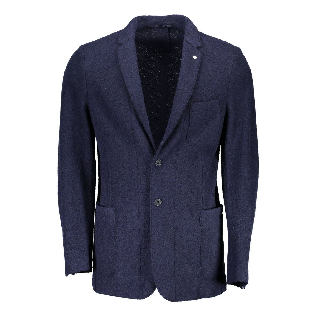 Gant Blue Wool Jacket - Timeless Elegance Redefined
