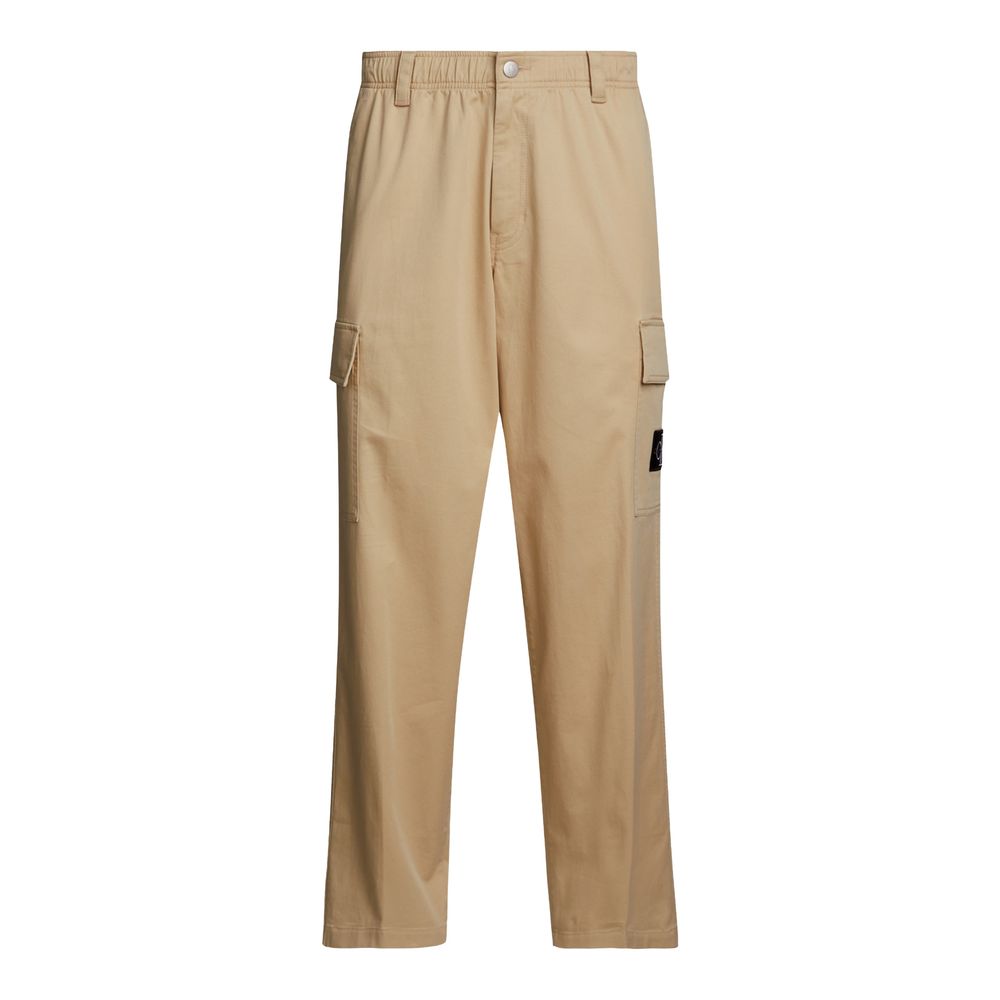 Calvin Klein Beige Cotton Jeans for Effortless Elegance