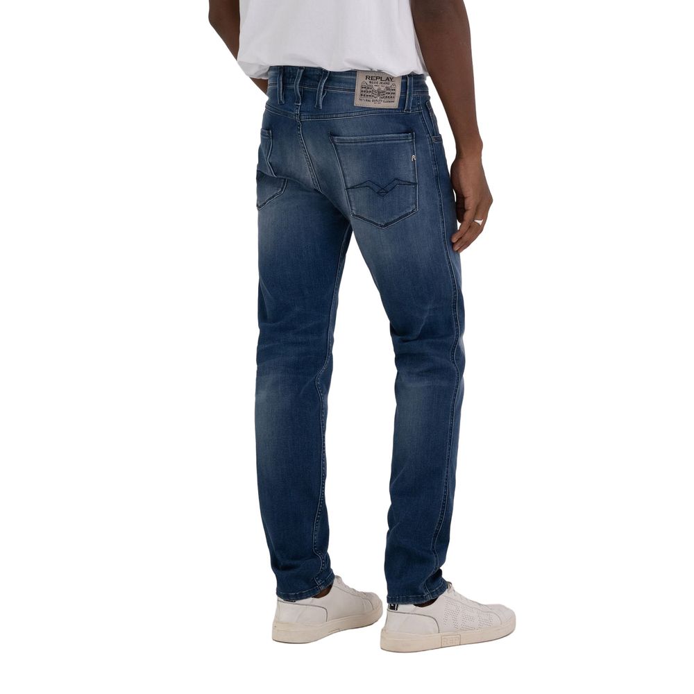 Replay Blue Cotton Jeans & Pant for Effortless Elegance