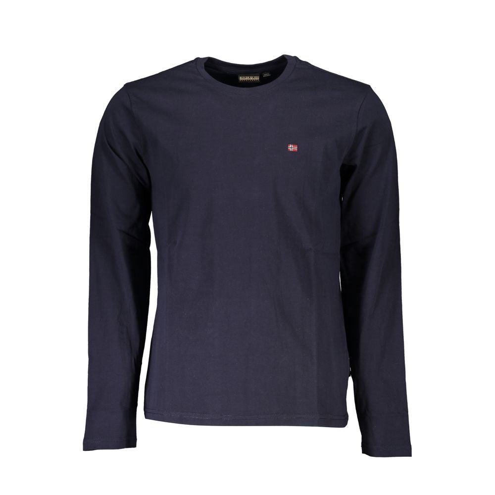 Napapijri Blue Cotton T-Shirt for Effortless Sophistication
