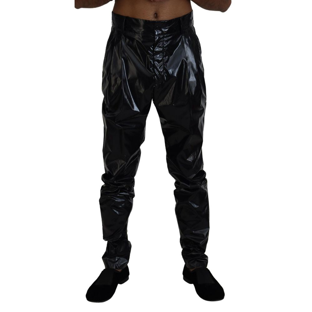 Dolce & Gabbana Black Nylon Jeans & Pant for Timeless Elegance