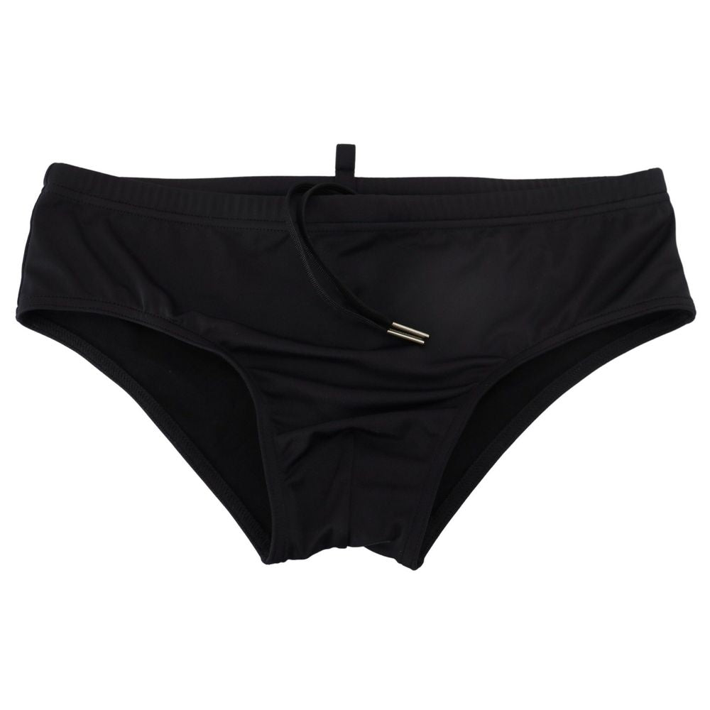 Dsquared² Black Swimwear with Iconic Logo Detail
