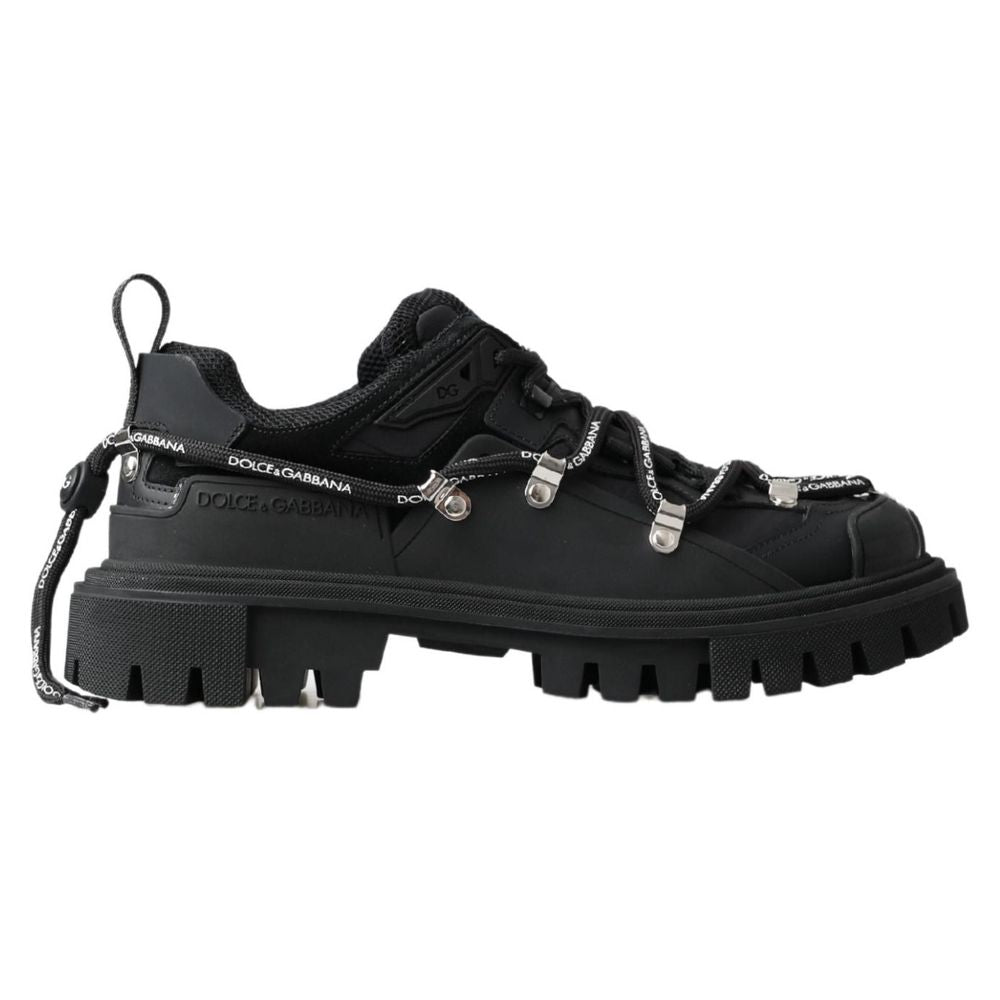 Dolce & Gabbana Black Leather Boot with Timeless Elegance
