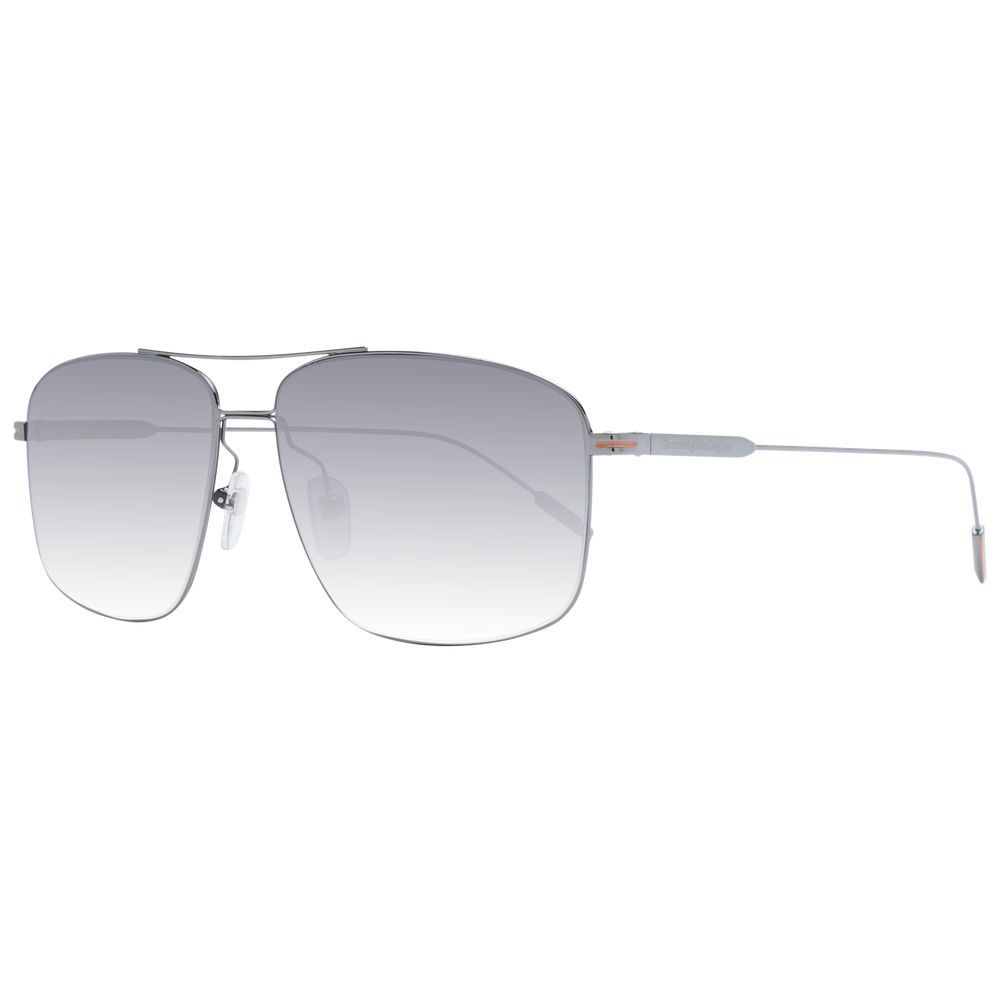 Ermenegildo Zegna Gray Metal Sunglasses - Timeless Elegance