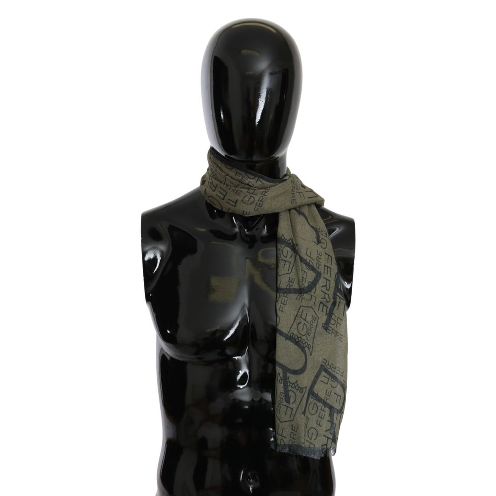 Ferre Green Wool Scarf - Luxurious Warmth and Elegance