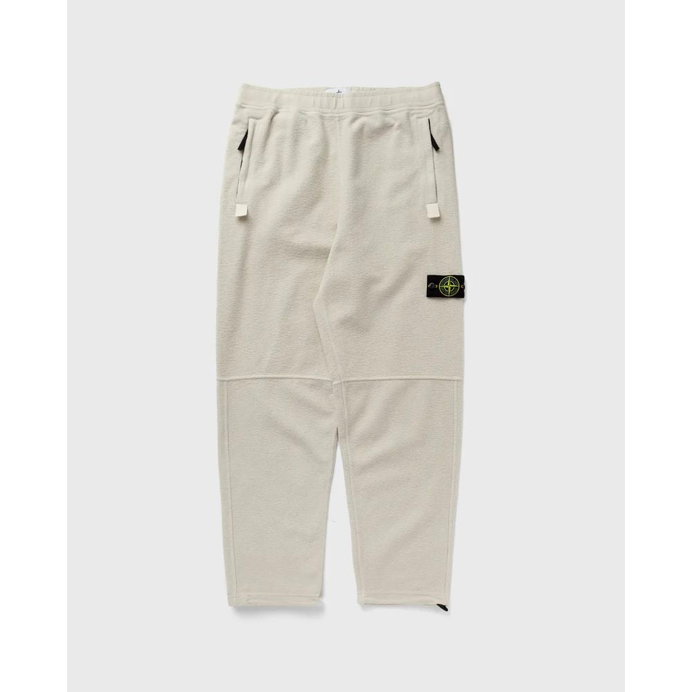 Stone Island White Cotton Jeans for Effortless Style