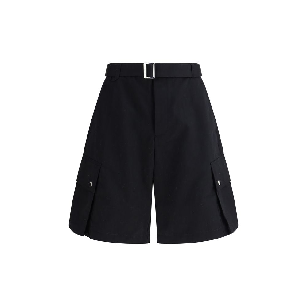 Jacquemus Beige Cotton Twill Cargo Shorts for Elevated Summer Style
