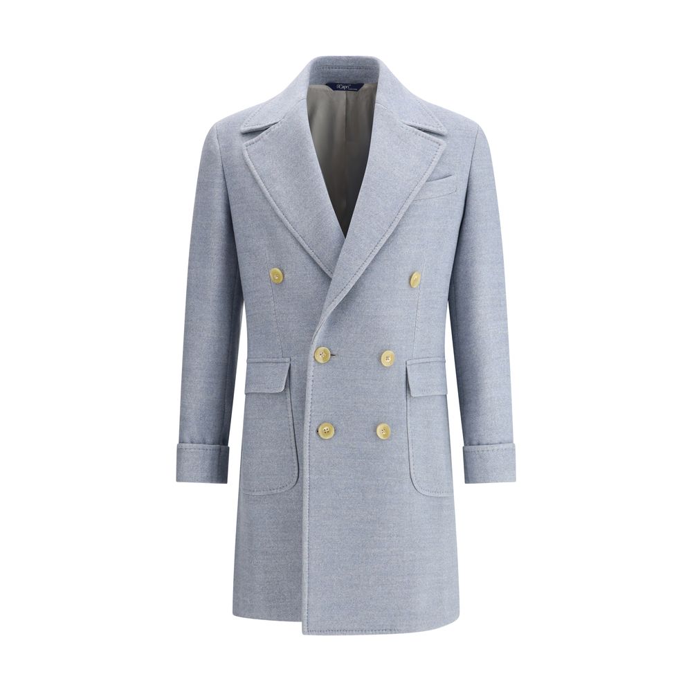 Gi Capri Camel Wool Double-breasted Midi Coat for Timeless Elegance