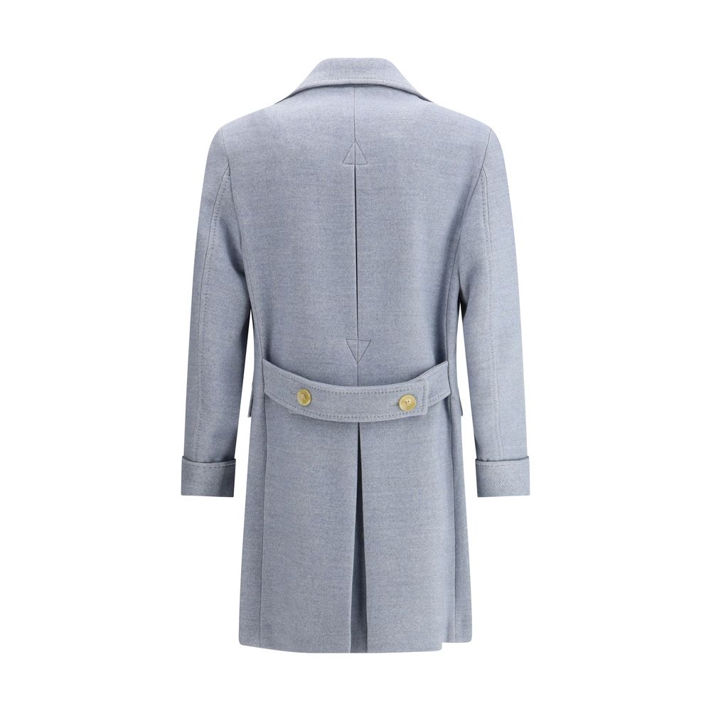 Gi Capri Camel Wool Double-breasted Midi Coat for Timeless Elegance