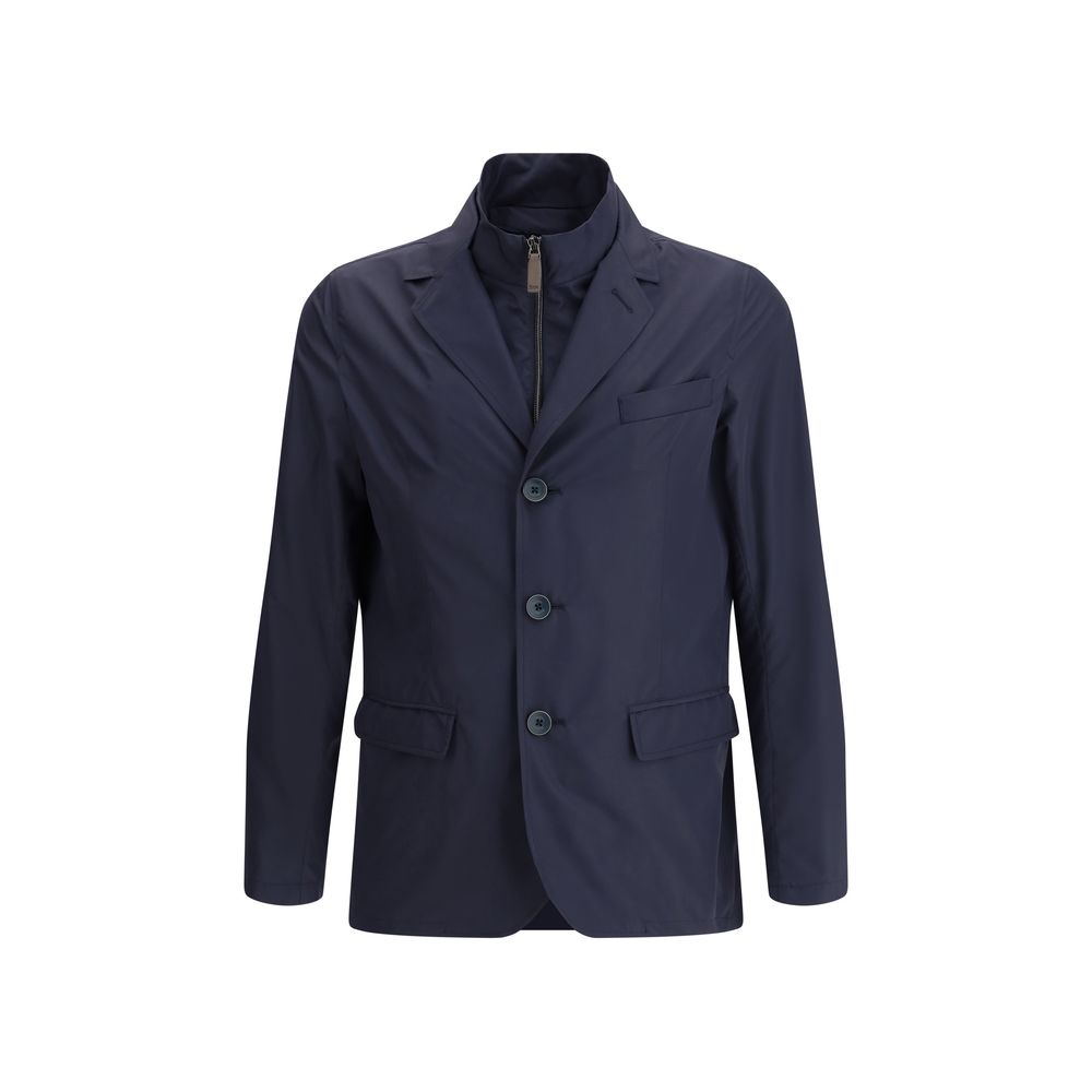 Herno Navy Waterproof Blazer for Effortless Elegance