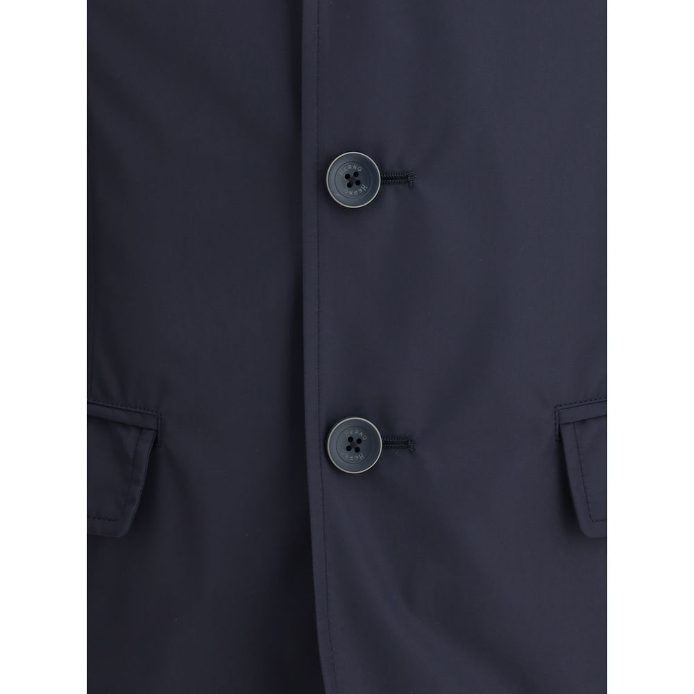 Herno Navy Waterproof Blazer for Effortless Elegance