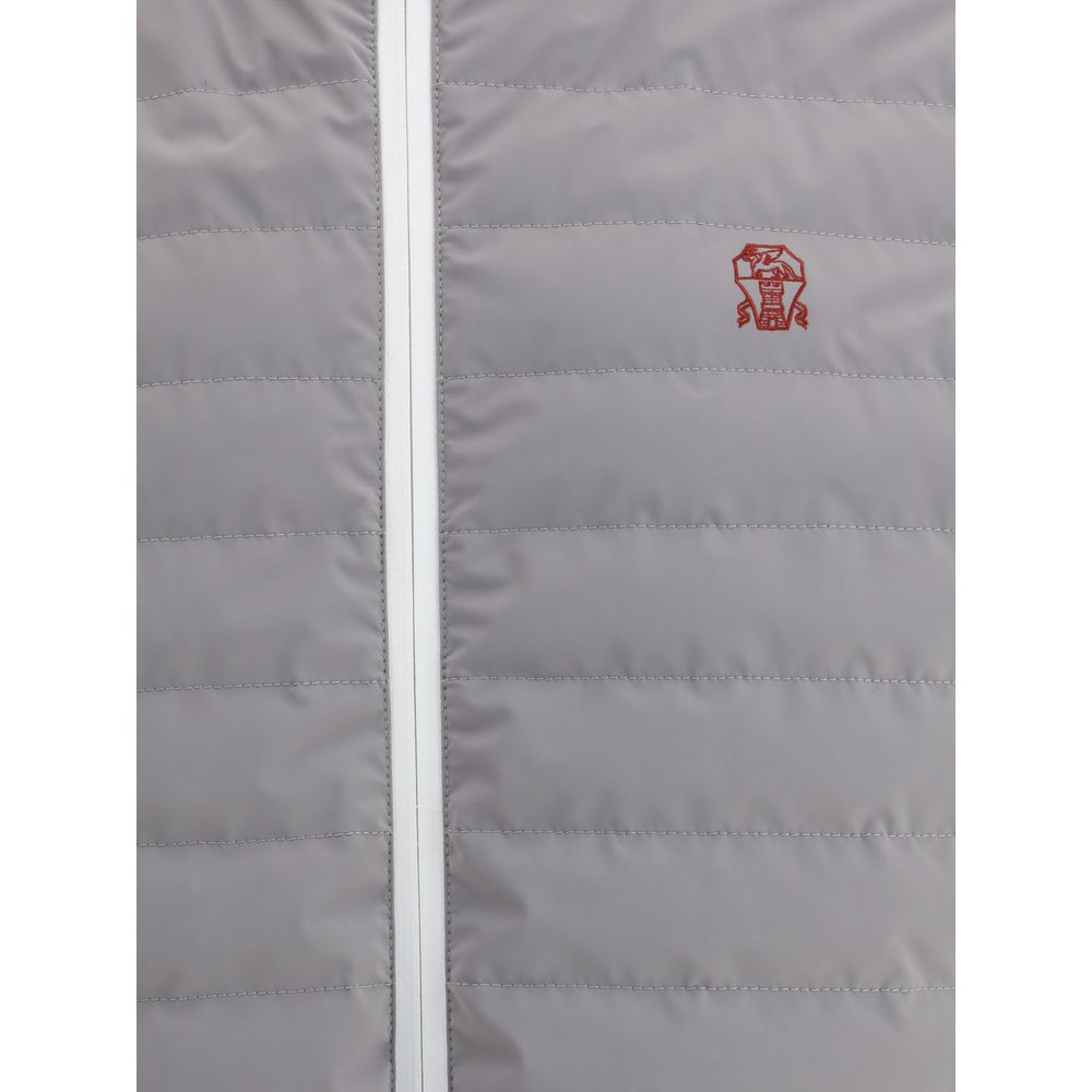 Brunello Cucinelli Navy Down Vest - Timeless Luxury Outerwear