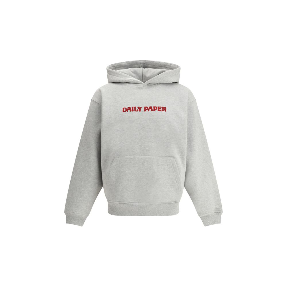 Daily Paper Grey Cotton Hoodie for Effortless Luxury Style