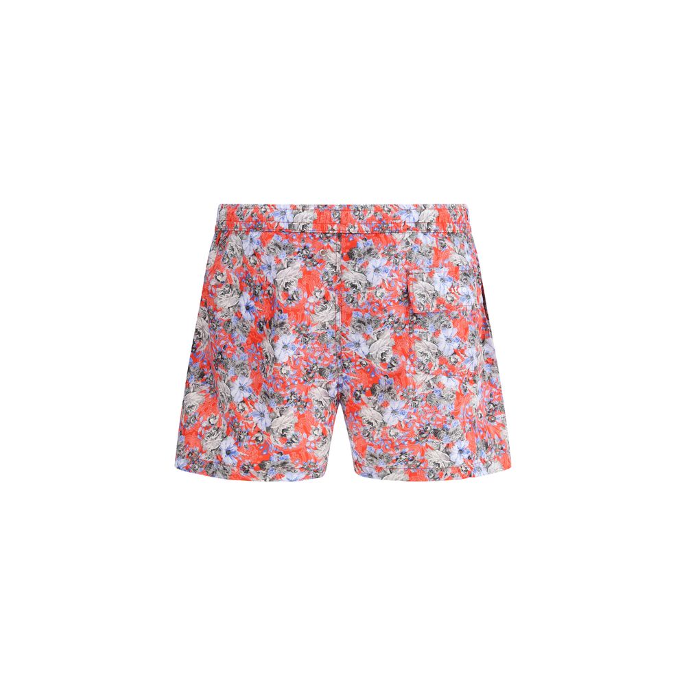 Kiton Multicolor Cotton Swimshorts for Elevated Summer Style