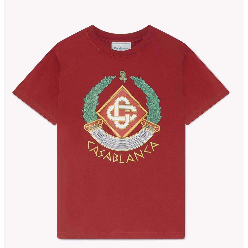 Casablanca Red Cotton T-Shirt for Effortless Elegance
