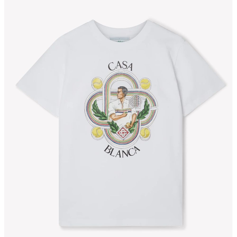 Casablanca White Cotton T-Shirt - Effortless Luxury Elegance