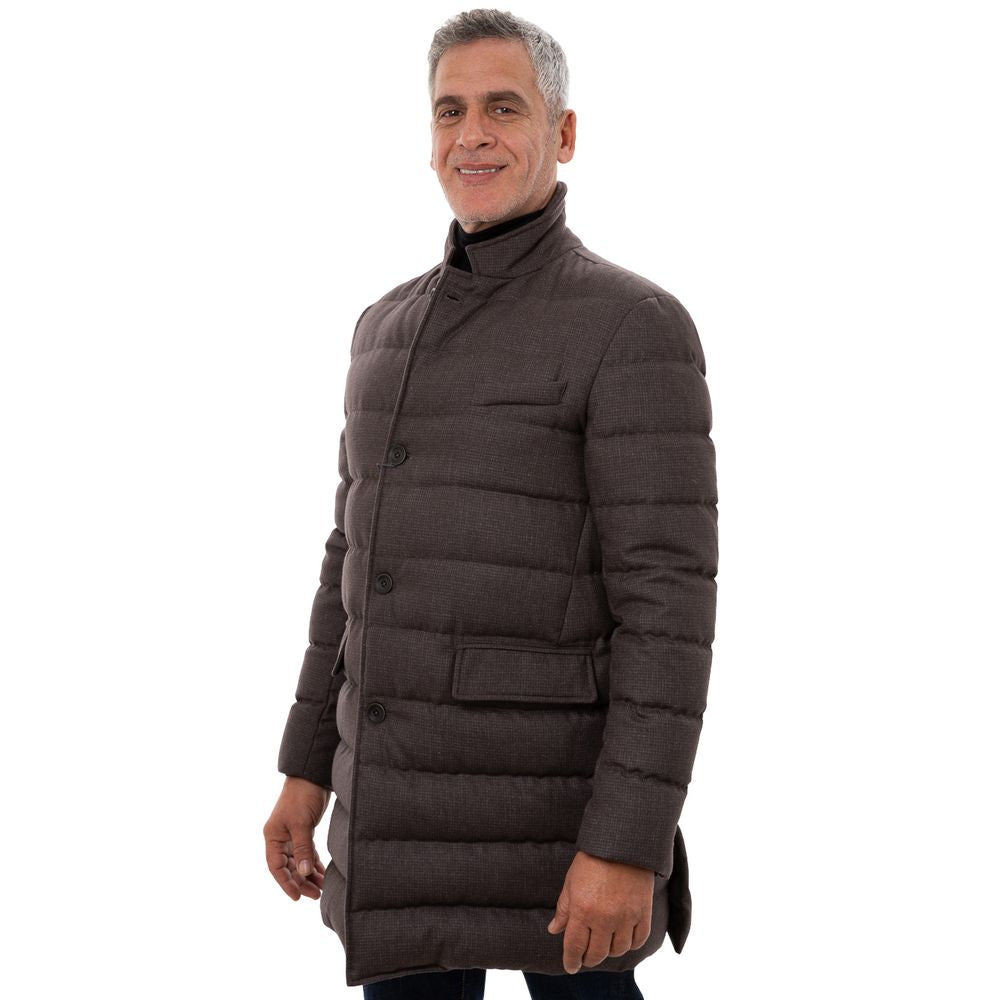 Herno Brown Wool Jacket - Timeless Elegance Redefined