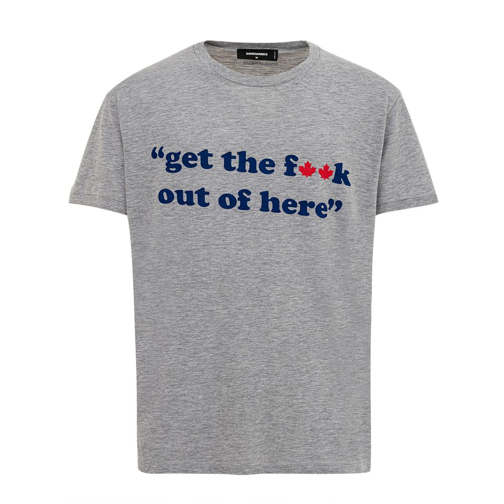 Dsquared² Gray Cotton T-Shirt for Elevated Casual Style