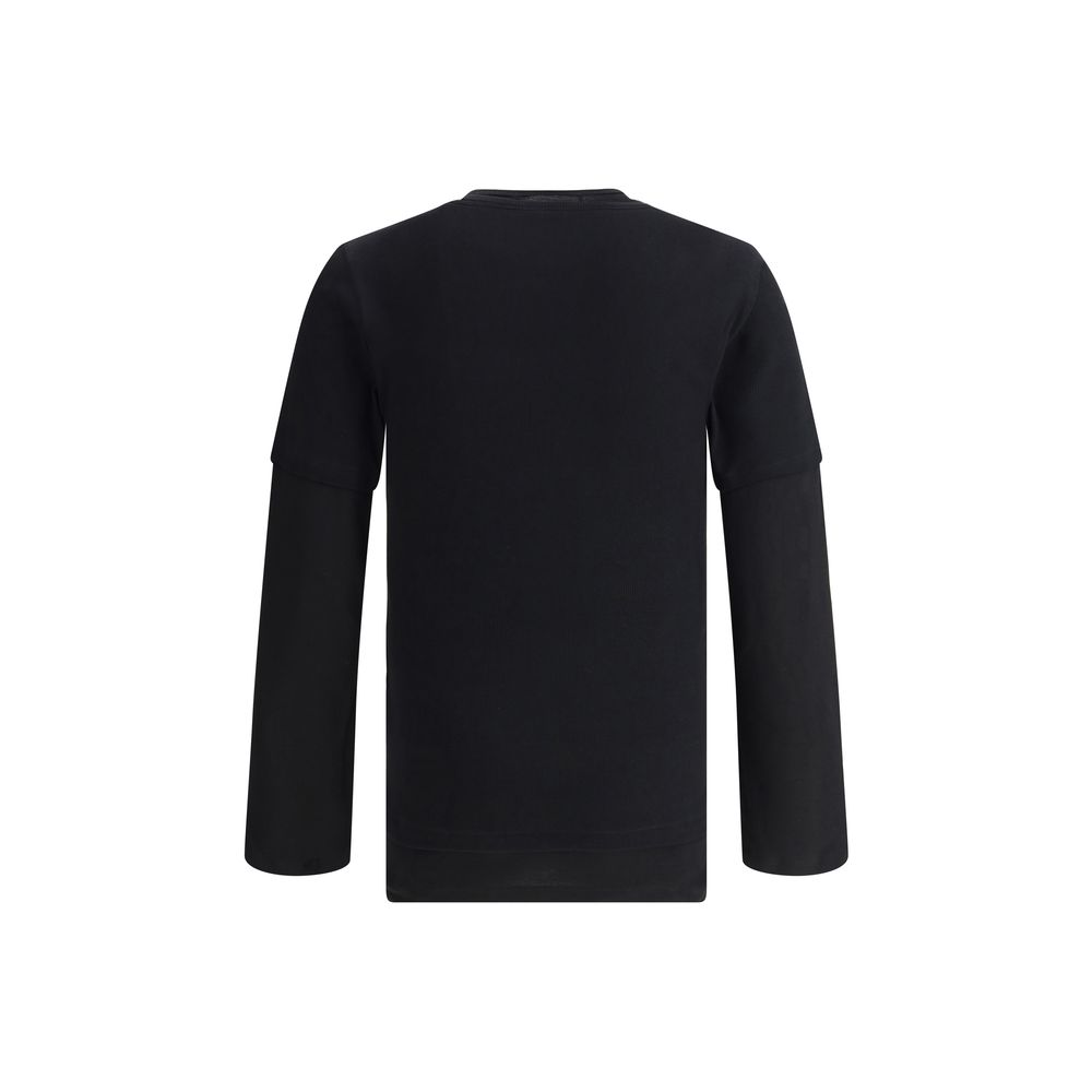 Magliano Black Jersey Long Sleeve Shirt in Luxe Layered Design