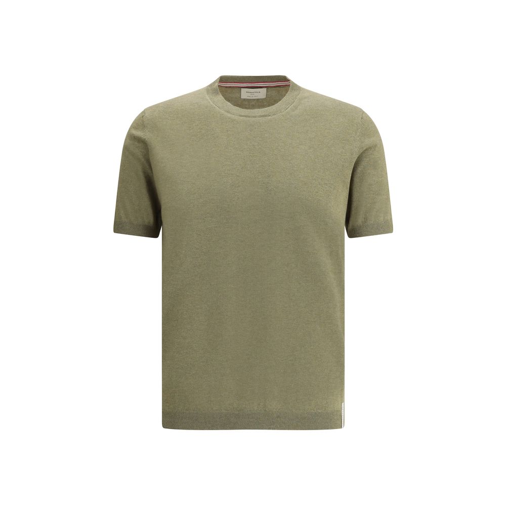 Brooksfield White Cotton Knit T-Shirt for Effortless Sophistication